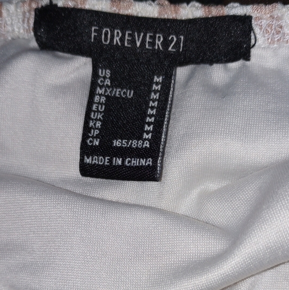 Forever 21 Abstract Print Maxi Dress In Ivory/Tan Size M - Picture 7 of 7